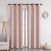 Max Blackout Emerson Solid Grommet Top 100% Blackout Single Curtain Panel In Pink