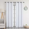 Max Blackout Emerson Solid Grommet Top 100% Blackout Single Curtain Panel In White