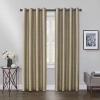 Max Blackout Mystique Grommet Top 100% Blackout Single Curtain Panel In Brown
