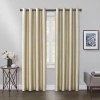 Max Blackout Mystique Grommet Top 100% Blackout Single Curtain Panel In Sand