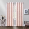 Max Blackout Mystique Grommet Top Embroidered 100% Blackout Single Curtain Panel In Pink