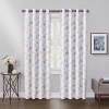Max Blackout Mystique Grommet Top Embroidered 100% Blackout Single Curtain Panel In White