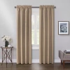 Max Blackout Mystique Rod Pocket 100% Blackout Single Curtain Panel In Brown
