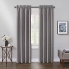 Max Blackout Mystique Rod Pocket 100% Blackout Single Curtain Panel In Gray