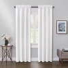 Max Blackout Mystique Rod Pocket 100% Blackout Single Curtain Panel In White