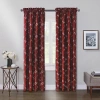 Max Blackout Mystique Rod Pocket Embroidered 100% Blackout Single Curtain Panel In Red