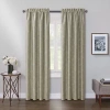 Max Blackout Mystique Rod Pocket Embroidered 100% Blackout Single Curtain Panel In Sand