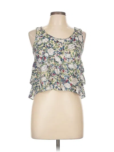 Pre-owned Max C Sleeveless Blouse In White