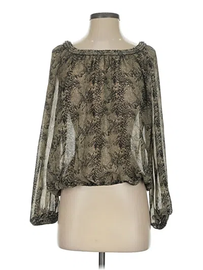 Pre-owned Max Edition 3/4 Sleeve Blouse In Green