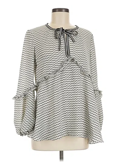 Pre-owned Max Edition Long Sleeve Blouse In Gray