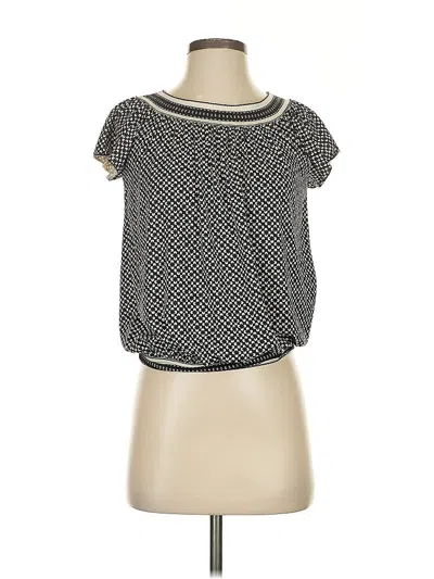 Pre-owned Max Edition Short Sleeve Blouse In Black