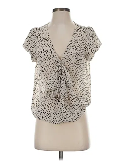 Pre-owned Max Edition Short Sleeve Blouse In Ivory