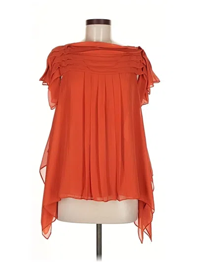Pre-owned Max Edition Short Sleeve Blouse In Orange