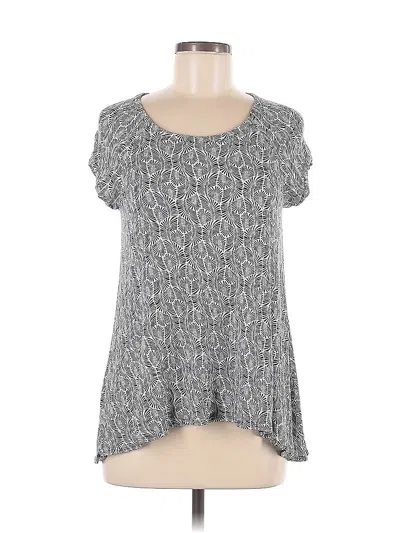 Pre-owned Max Edition Short Sleeve Top Gray Scoop Neck Tops