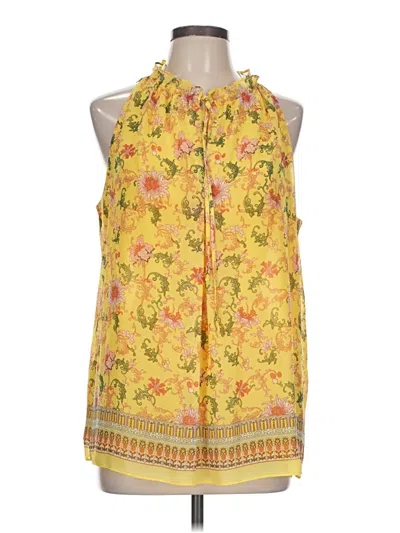 Pre-owned Max Edition Sleeveless Blouse In Yellow