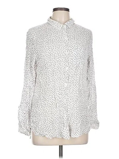 Pre-owned Max Jeans Long Sleeve Blouse In White