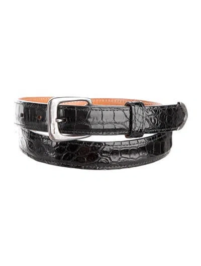 Pre-owned Max Lang Skinny Leather Belt In Black