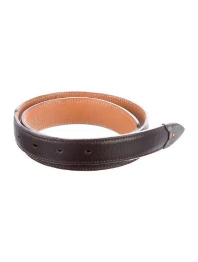 Pre-owned Max Lang Vintage Leather Waist Belt In Brown