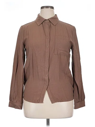 Pre-owned Max Long Sleeve Button Down Shirt In Brown