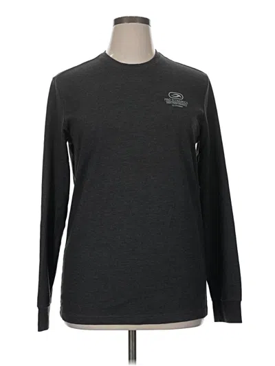 Pre-owned Max Long Sleeve Top Gray Crew Neck Tops