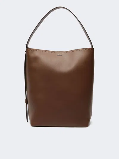 Max Mara - Archetipo Medium Leather Bag In Brown
