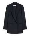 Max Mara Double Breasted Button-up Blazer In Blue