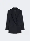 Max Mara Double-breasted Blazer In Blue