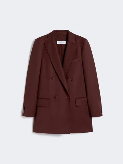 Max Mara - Double-breasted Wool Blazer In Red