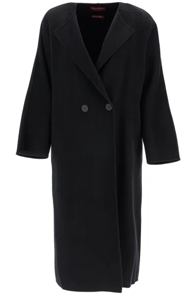 Max Mara -breasted Wool Coat In Black