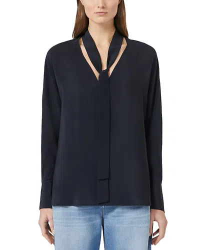 Max Mara 1 Caco Silk Top In Black