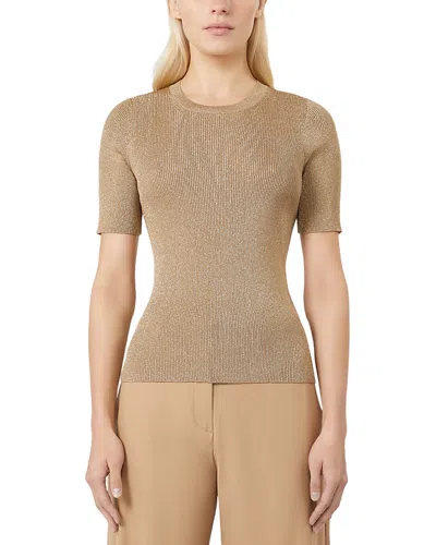 Max Mara 1 Svelto Knit Top In Gray