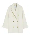 Max Mara Orma Double-breasted Wool And Cashmere-blend Felt Coat In White