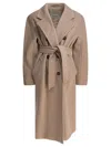 Max Mara Relaxed Fit Wool-cashmere Coat With Kimono Sleeves In Nude