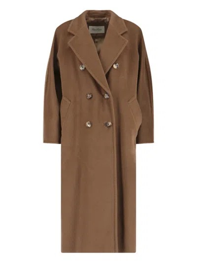 Max Mara "101801" Double-breasted Coat Brown