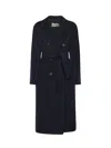 Max Mara Black 101801 Icon Coat Madame Coat In Blue