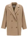 Max Mara Iconic 01801 Wool And Cashmere Coat In Ecru