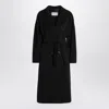 Max Mara Madame Double-breasted Coat In Wool And Cashmere In Black