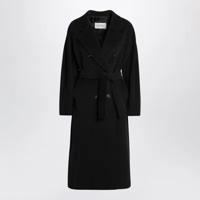Max Mara Belted Double Breasted Tailored Silhouette Jacket In Black