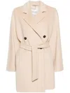 Max Mara Oversized Wool And Cashmere Coat With Lapel Collar And Kimono Sleeves In 中間色