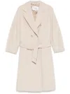 Max Mara Wool Double-breasted Coat In Neutrals