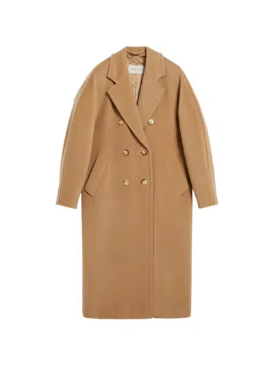 Max Mara 101801 Icon Double-breasted Coat In Neutrals
