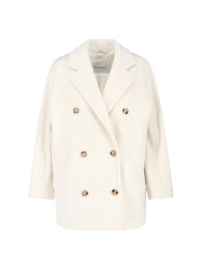 Max Mara 101801 Short Coat In White