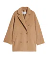 Max Mara Womens Camel Rebus Notch-lapel Relaxed-fit Wool And Cashmere Coat