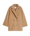 Max Mara Womens Camel Rebus Notch-lapel Relaxed-fit Wool And Cashmere Coat In Nude