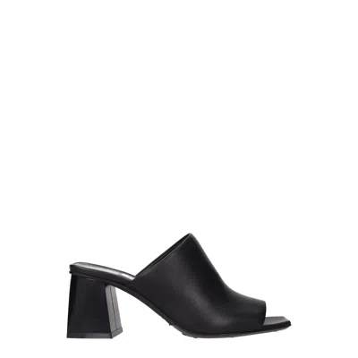 Max Mara Sandals Women Leather Black