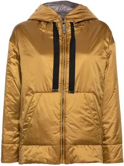 Max Mara Zipped Hooded Jacket In 黄色