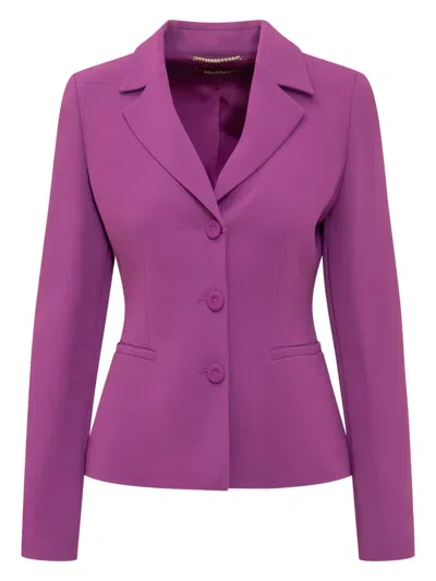 Max Mara Single-breasted Blazer In 紫色