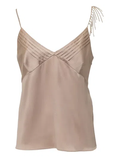 Max Mara Satin Top In 中性色