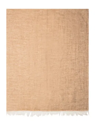 Max Mara Linen Scarf In 中性色