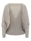 Max Mara Pleated Bomber Jacket In Gray